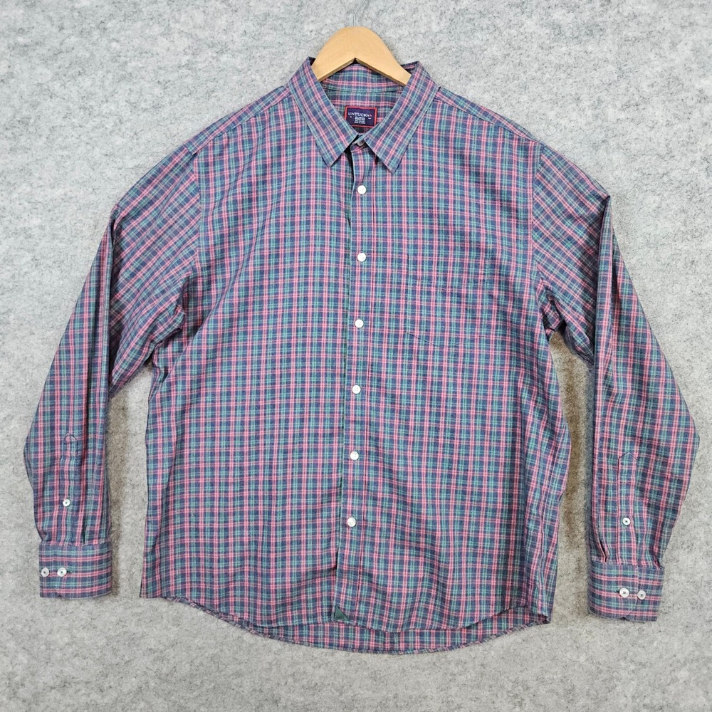 UNTUCKit Mens XL Ropiteau WF Multicolor Plaid‎ Button Down Long Sleeve Shirt